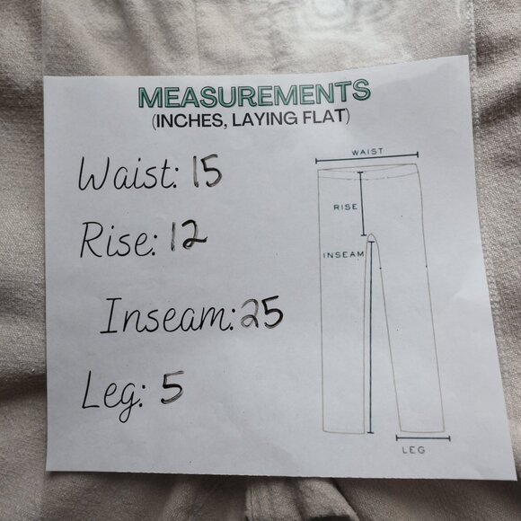 ZARA Linen Blend Joggers Pants High Rise Size Medium Pockets Elastic Drawstring - Picture 7 of 7